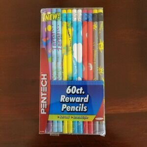 Pentech Reward Pencils 60 Count Assorted Styles No. 2 Lead Classroom Teachers